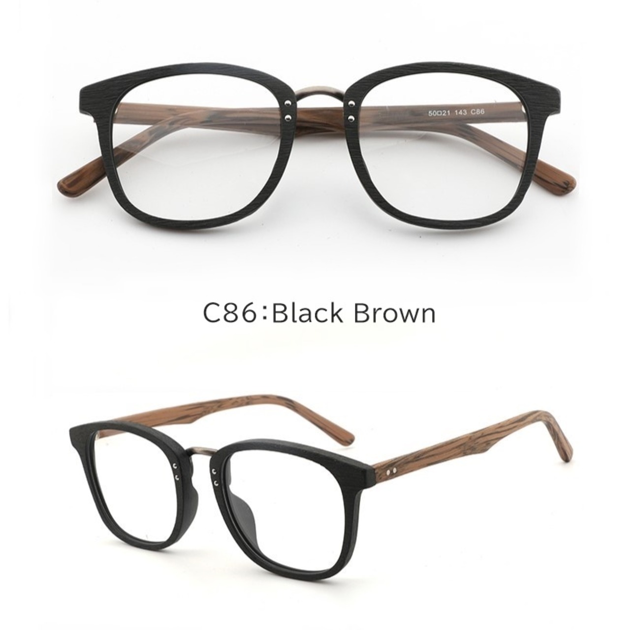Wood Grain Glasses -wellington- / ウッド グレイン メガネ -ウェリントン-　