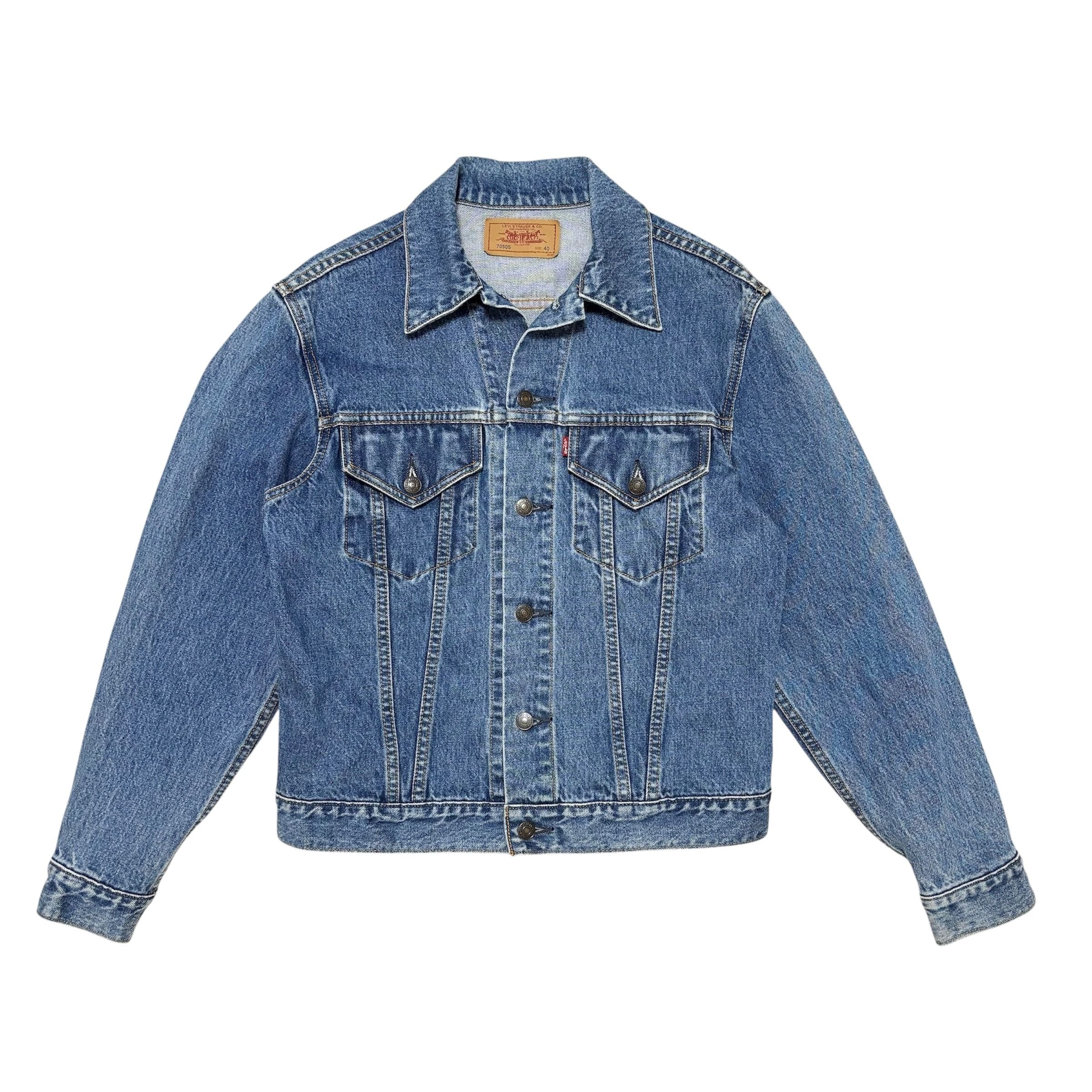 90s Levi's 70505‐02 リーバイス デニムGジャン42香港製 中古 Levi's リーバイス 70505-02 香港製 90s 復刻 3rd デニム