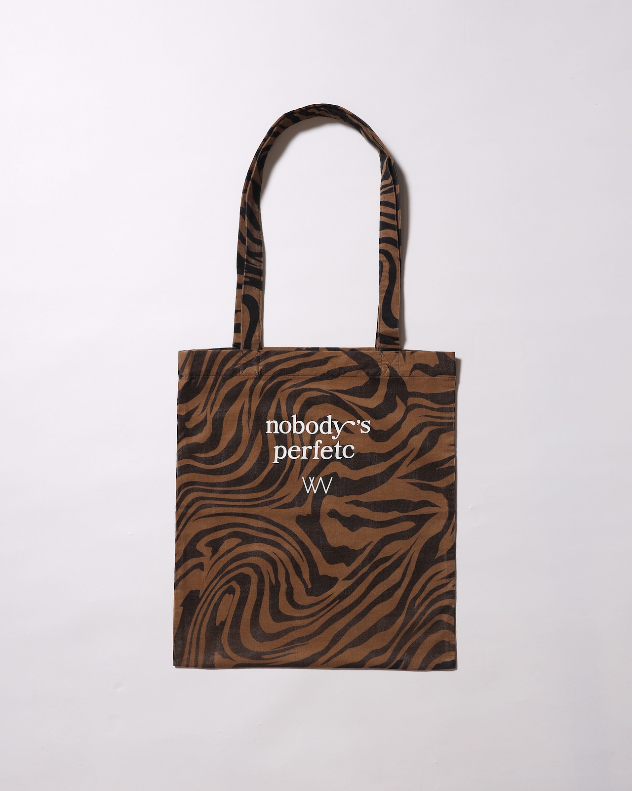 WV Original / nobody’s perfetc Tote Bag - Brown Zebra