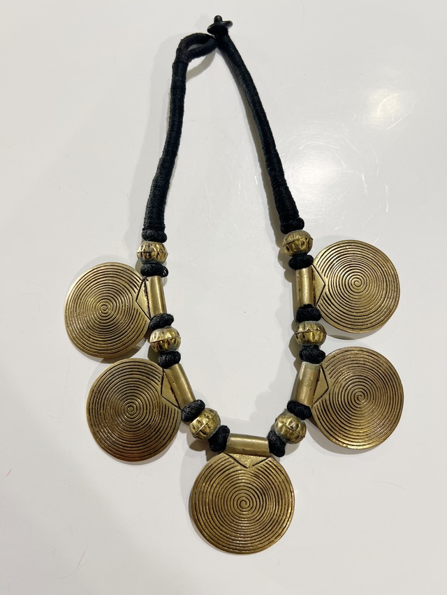 Vintage NAGA black × gold necklace