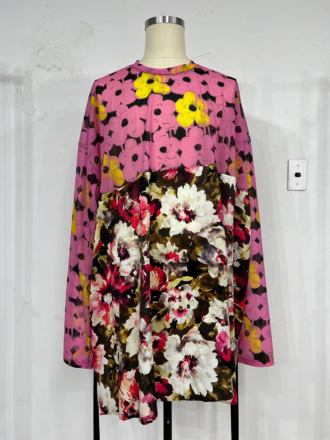 24AW】KIDILL DOCKING SHEER FLOWER DRESS(PINK FLOWER) KL878 | PAY ID