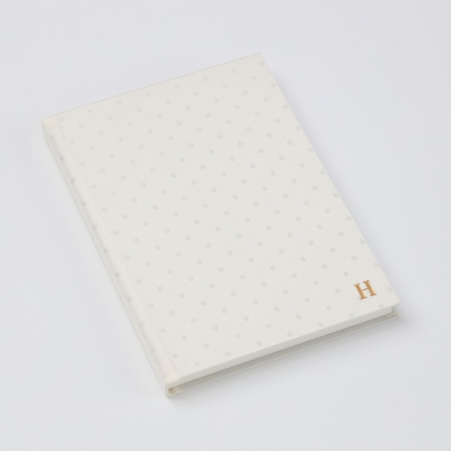 【HONcept】テキスタイルノート Charm Dot（水玉） - Off White 21（オフホワイト）ノート