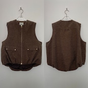 【受注予約:10月下旬入荷予定】バルーンシルエットMIXツイードvest/ブラウン