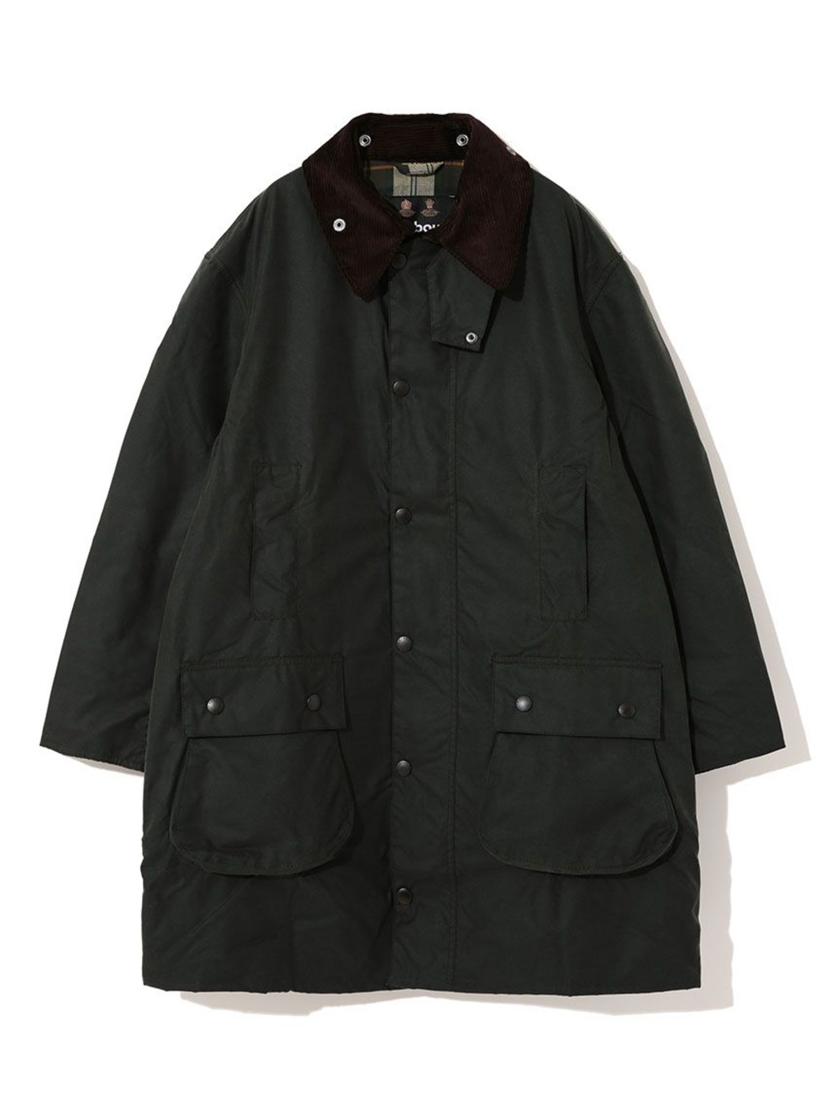 Barbour(ﾊﾞﾌﾞｱｰ) - OS BORDER WAX JACKET(ｵｰﾊﾞｰｻｲｽﾞﾎﾞｰﾀﾞｰﾜｯｸｽｼﾞｬｹｯﾄ