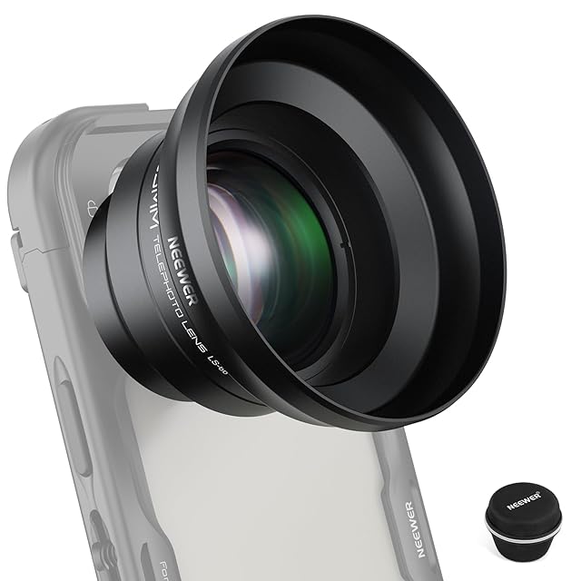 NEEWER スマホ望遠レンズ 65mm 1.7倍ズームレンズ HD スマホカメラ