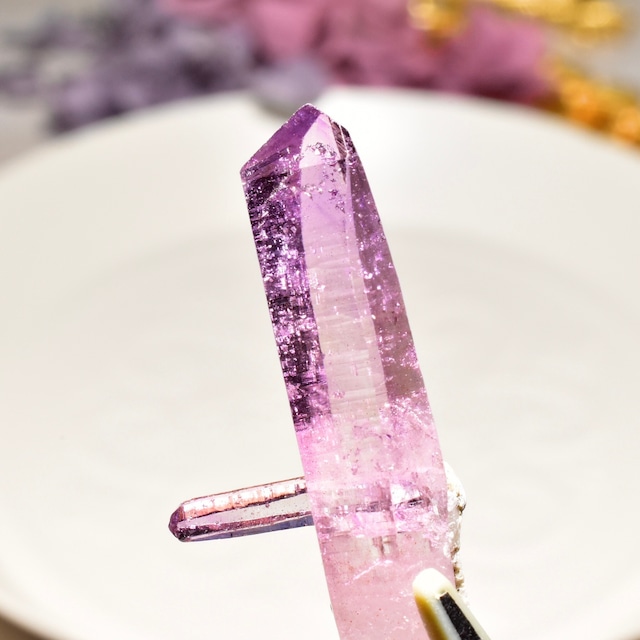 【世界一美しいアメシスト】虹入り!ベラクルスアメシスト ミニポイント 1個売り メキシコ・ベラクルス州産 VA06-07