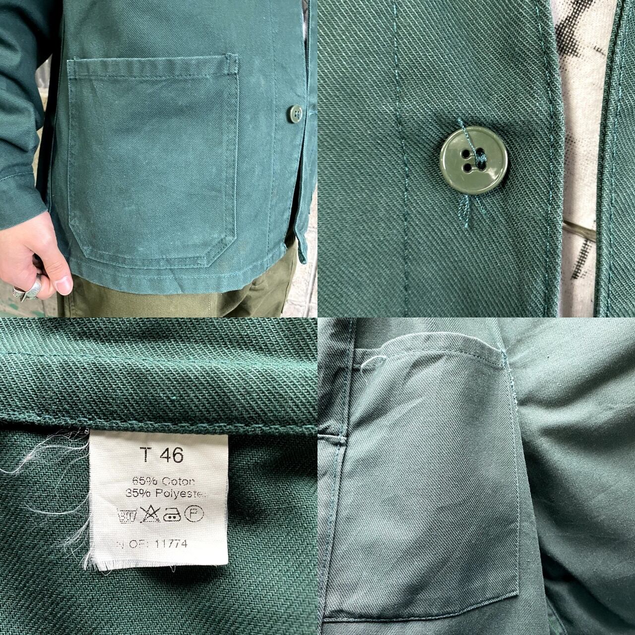 コットンツイル フレンチワークジャケット サイズ46 メンズL相当