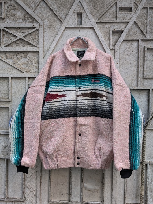 "COWBOY" native pattern snap button jacket