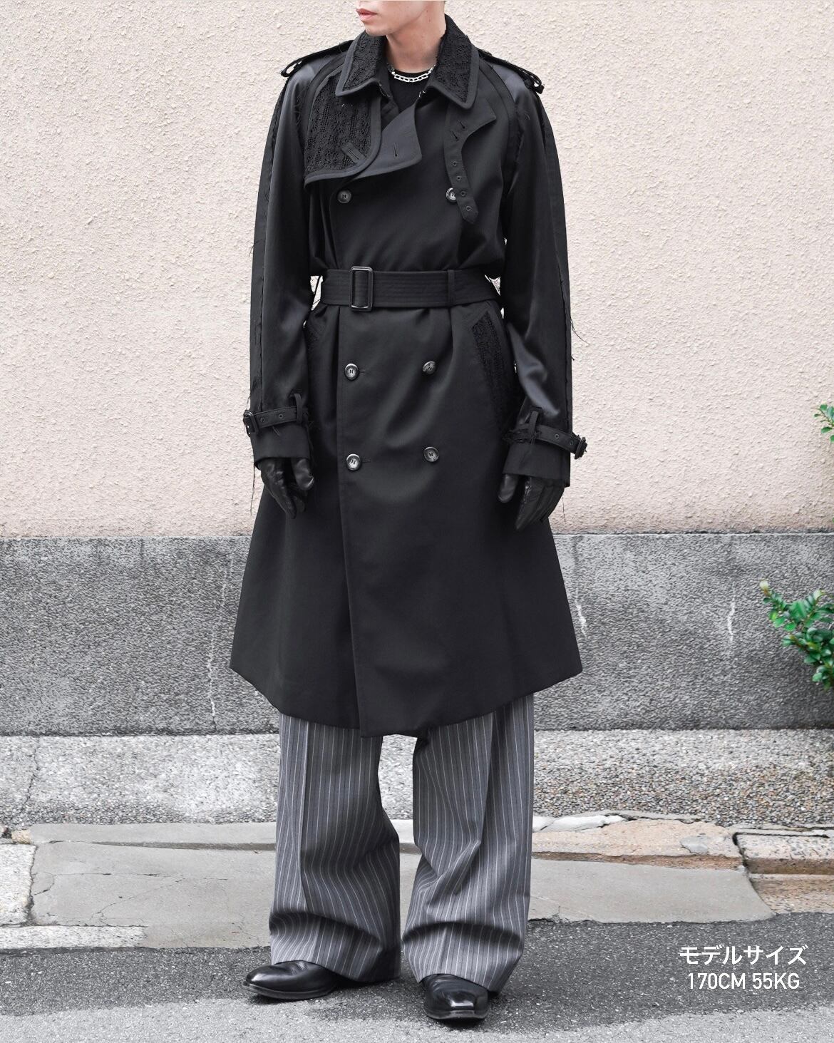 Maison Margiela/SS18】lace paneled trench coat | PAY ID