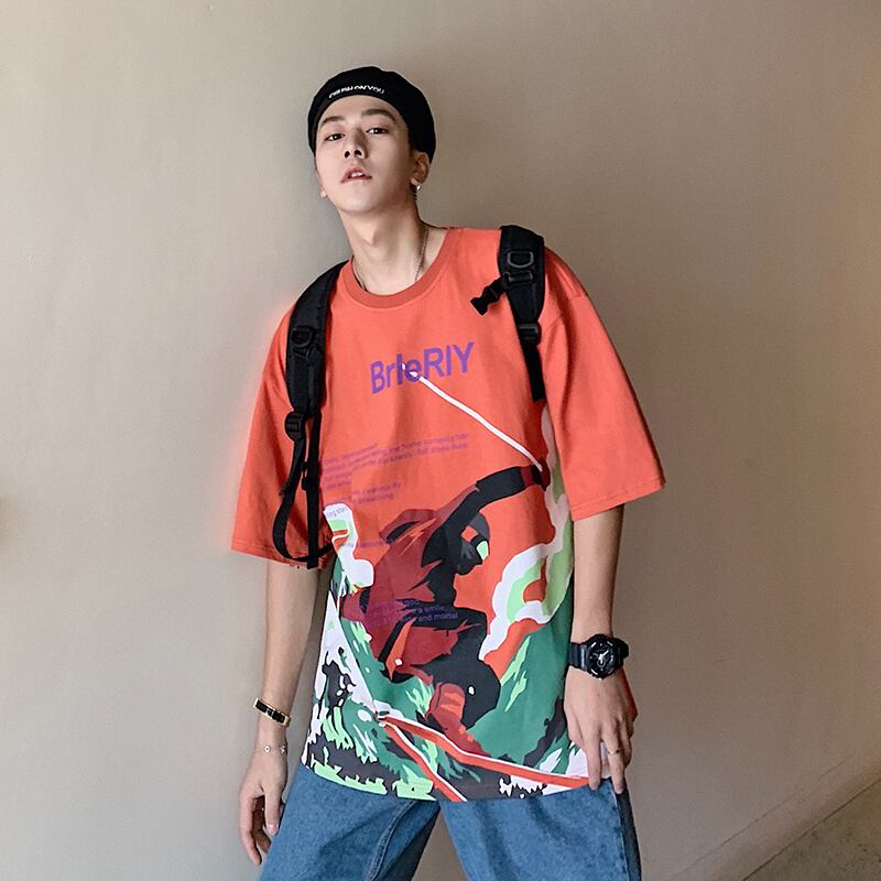 全3色 Tシャツ カットソー プリント カジュアル シンプル