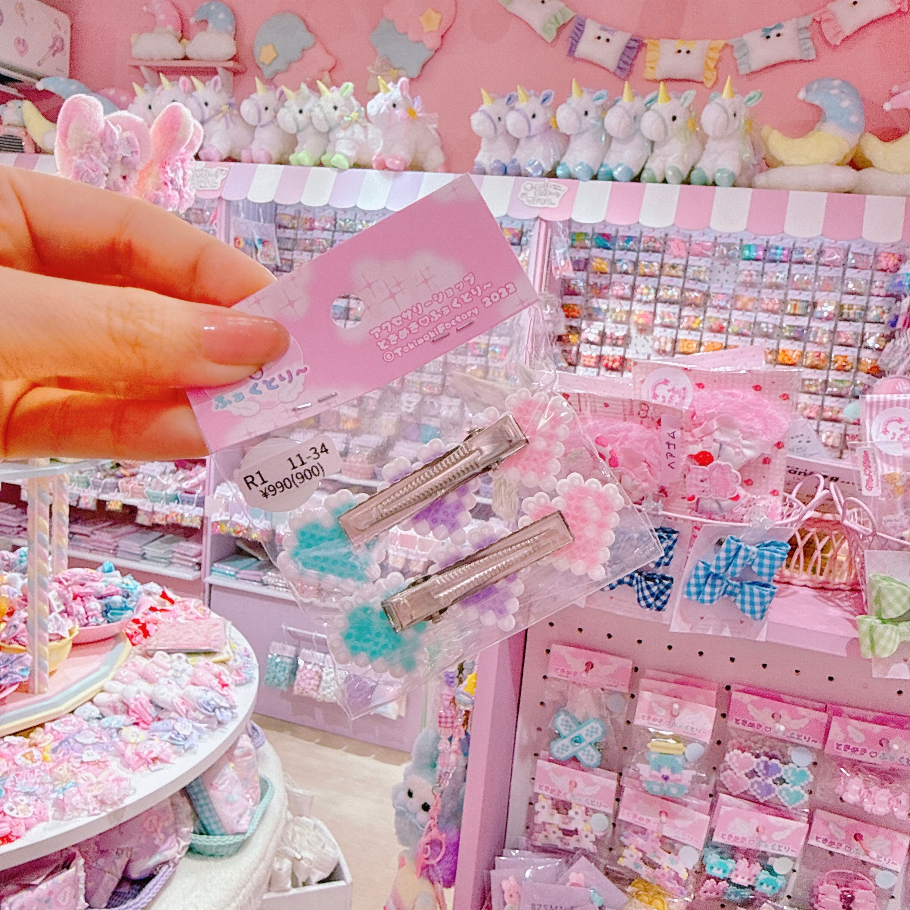 【R1】11-34 3連ハートツインヘアクリップ