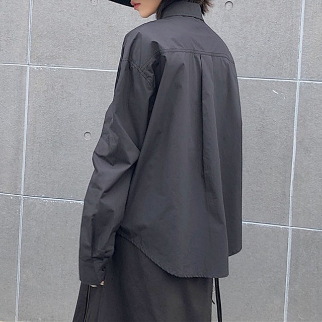 Asymmetric design shirt【2color】 C0210