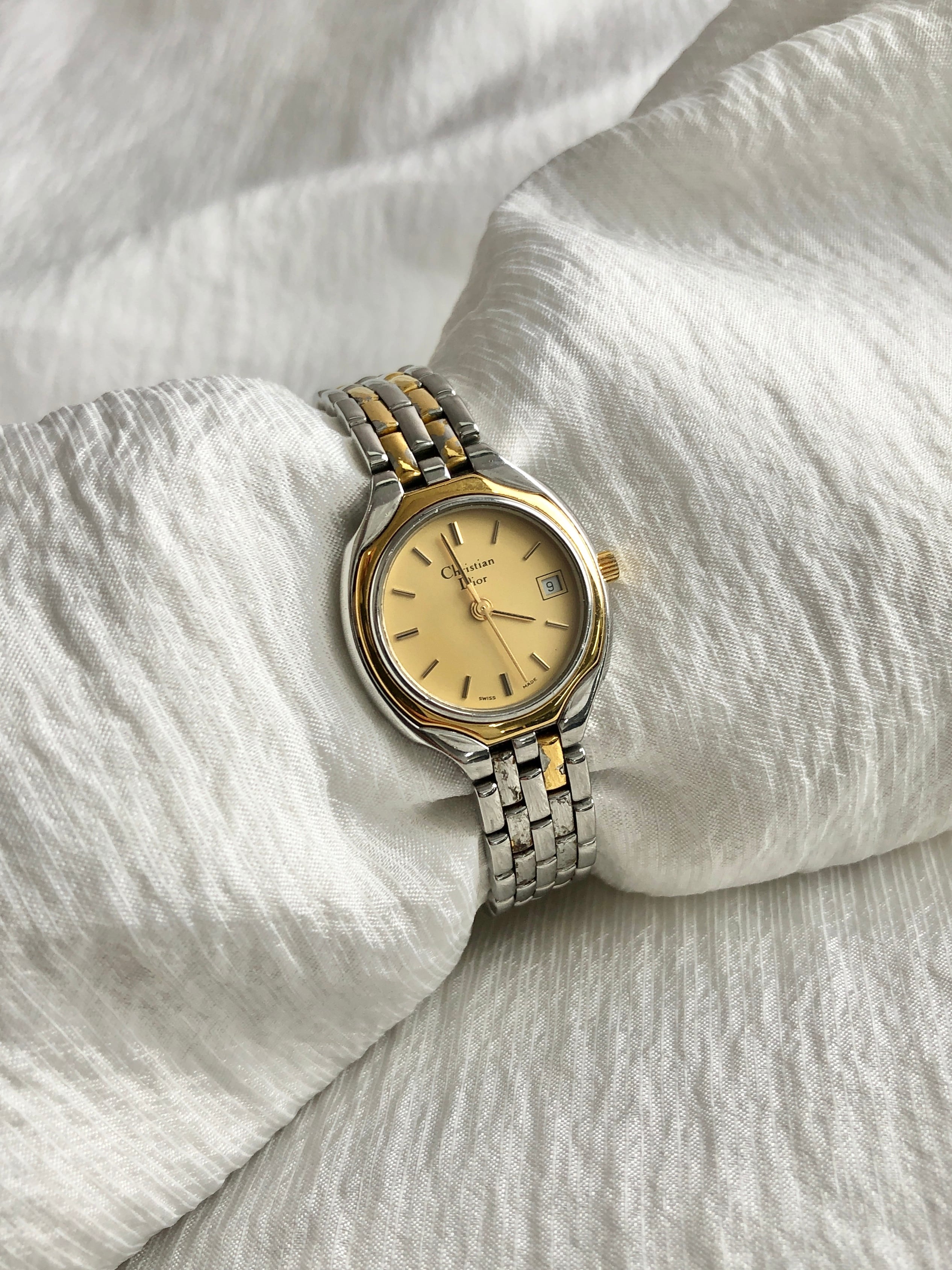 Christian Dior クリスチャン ディオール 腕時計 シルバー ステンレス vintage ヴィンテージ オールド z2pp23