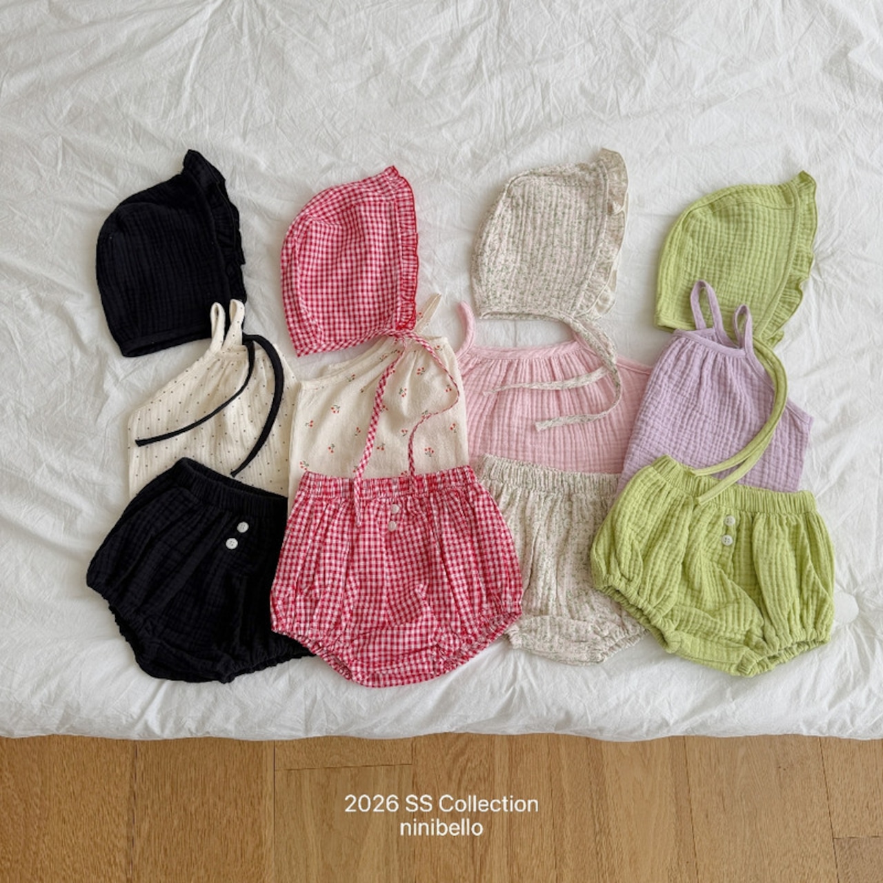 【取寄/韓国直送】ninibello 26/SM (Baby)コンコンボタンブルマ|夏服|韓国子供服