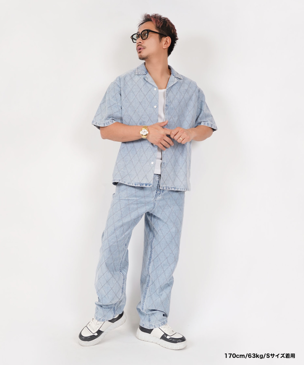 【#Re:room】VINTAGE DIAMOND QUILT STITCH DENIM［REP248］