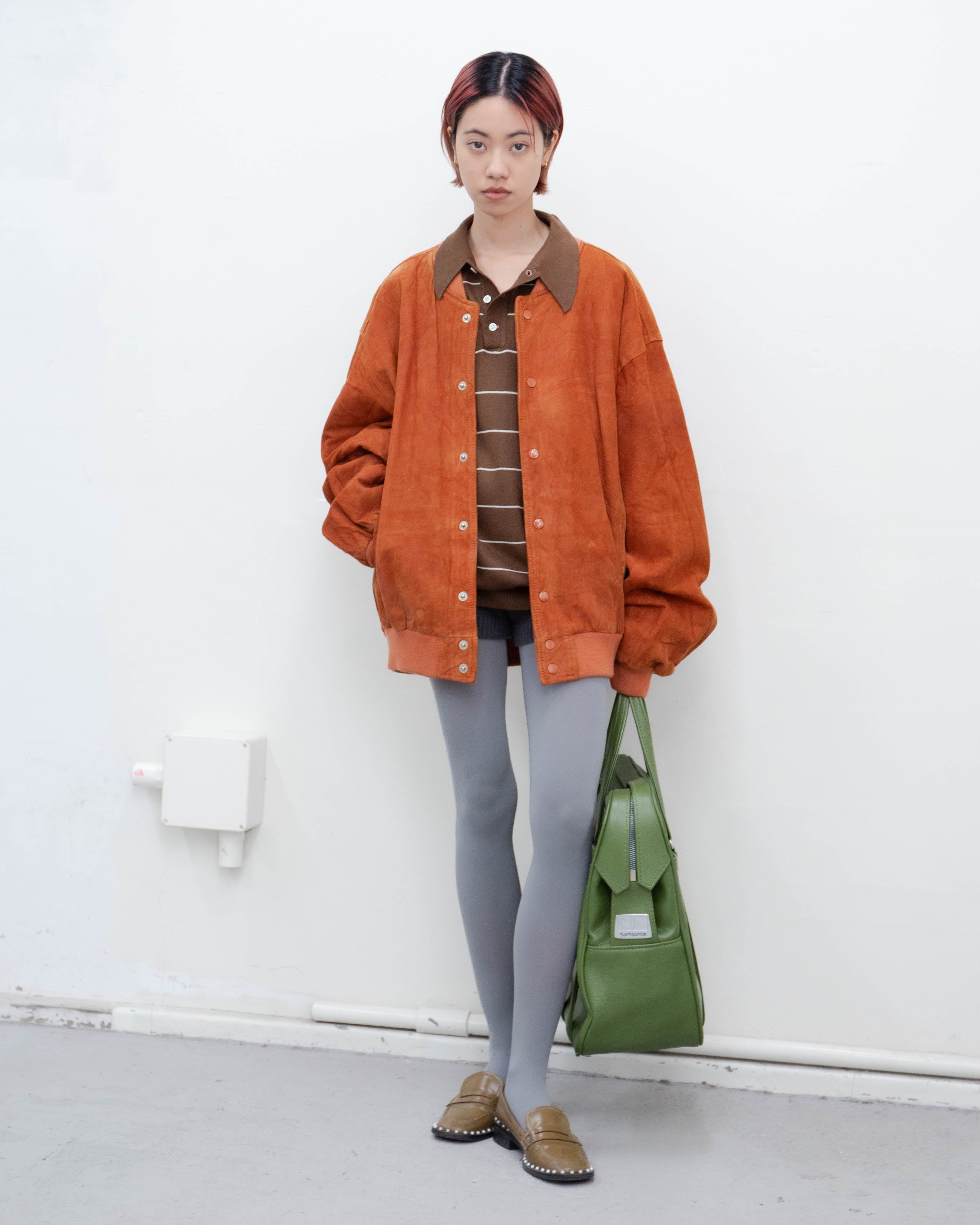 1990s oversized suede leather blouson | LUIK FINN