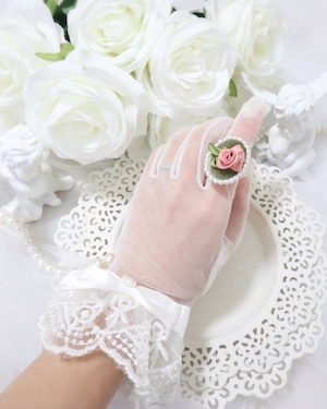 ベロアローズリング【グリーン】