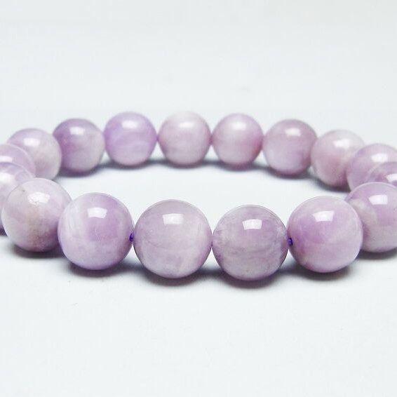 クンツァイト ブレスレット 12mm ミルキークンツァイト ブレス 一点物 メール便可 [M便 1/10] 111-46449