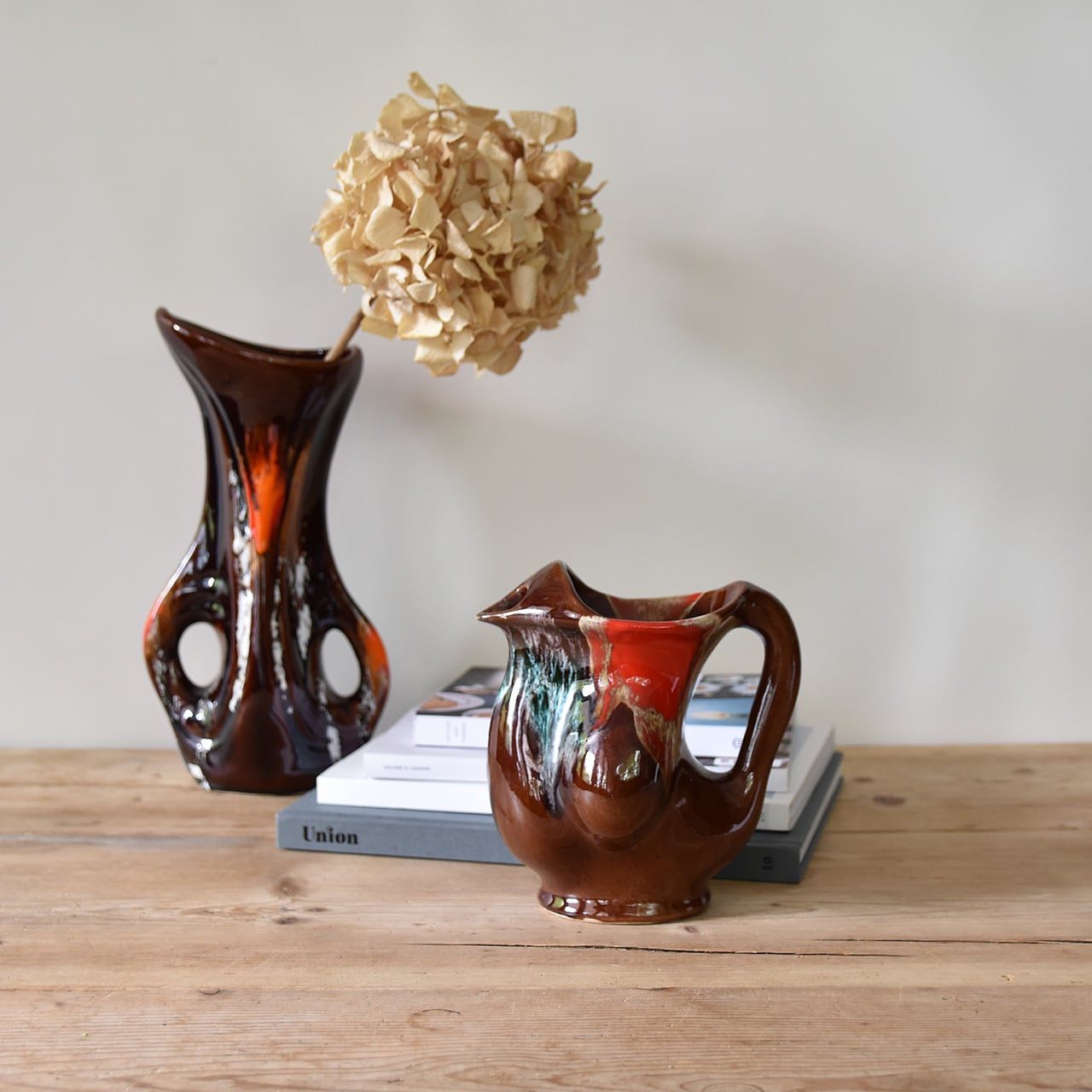 French Water Pitcher Vase (Fat Lava) / フレンチ ウォーター