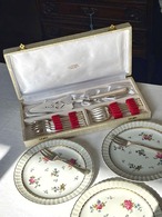 リモージュ ベルナルド　小さなバラと金彩のデザート皿 Limoges　ケーキ皿　12twak3-3