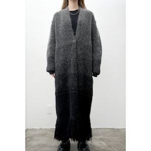 [ISABEL BENENATO] DK63F20 Mohair long coat with franges