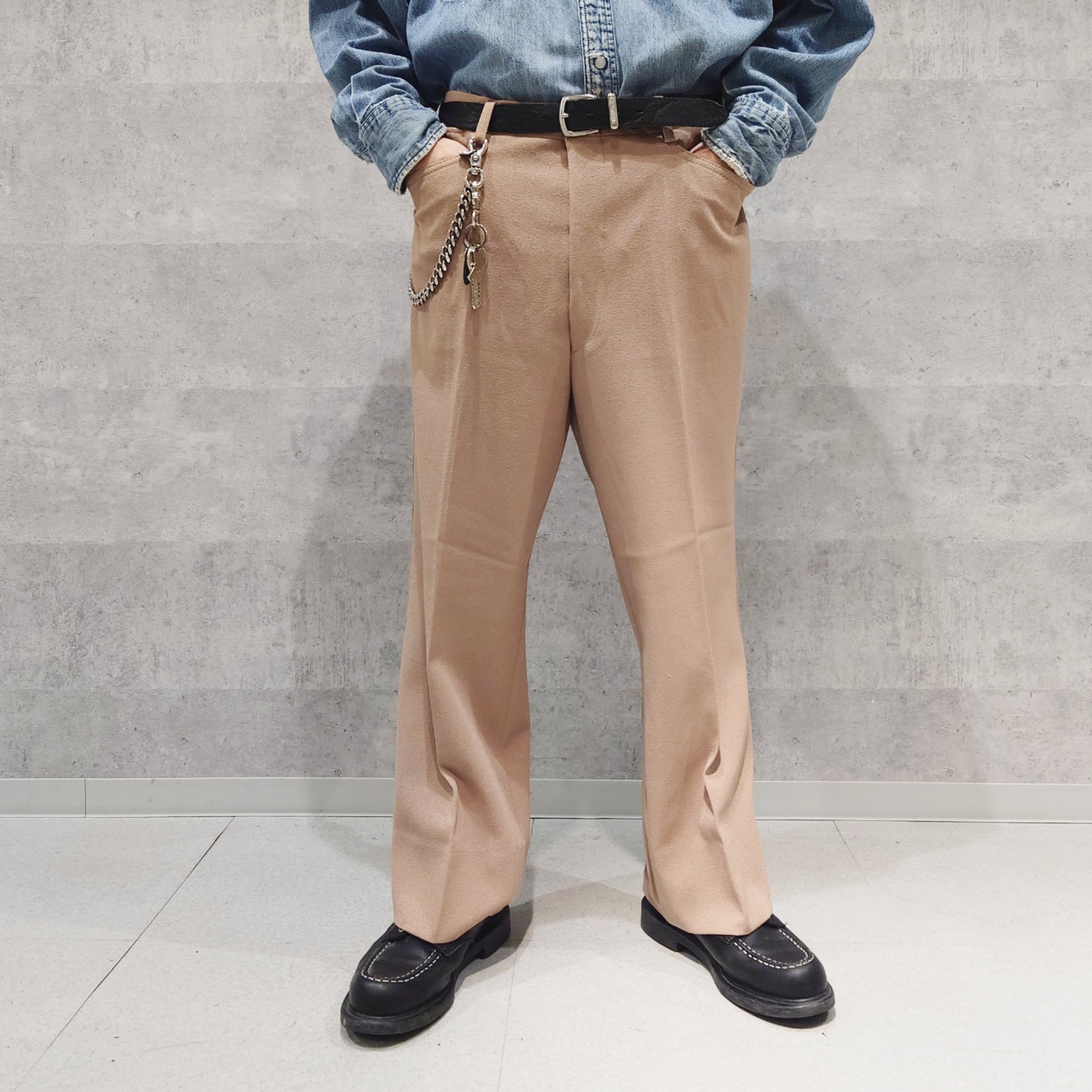 Kroydon- JPN MADE TALON ZIP SLACKS JERSEY PT BEIGE | eeff.