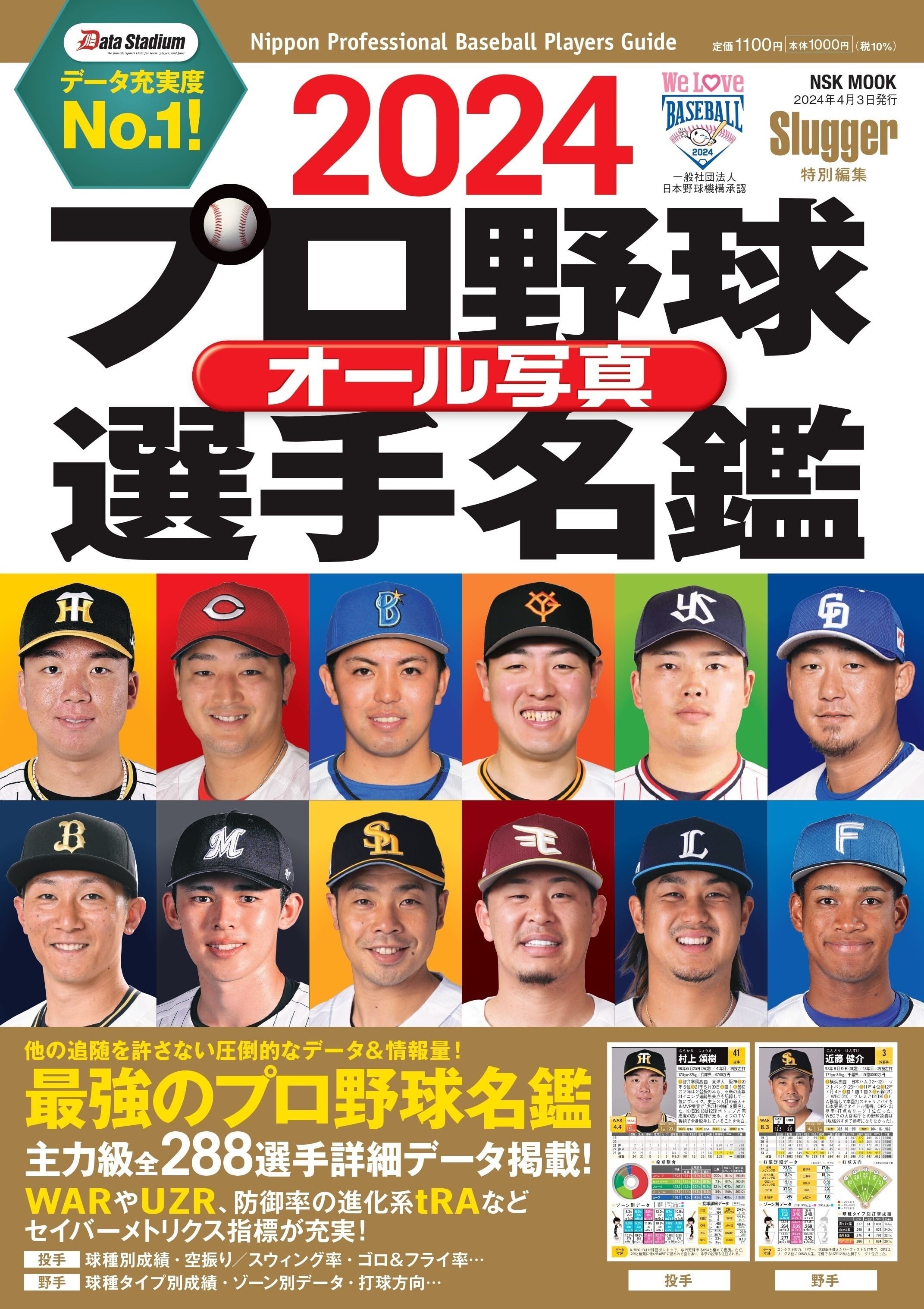 2024プロ野球オール写真選手名鑑 | 日本スポーツ企画出版社 バック