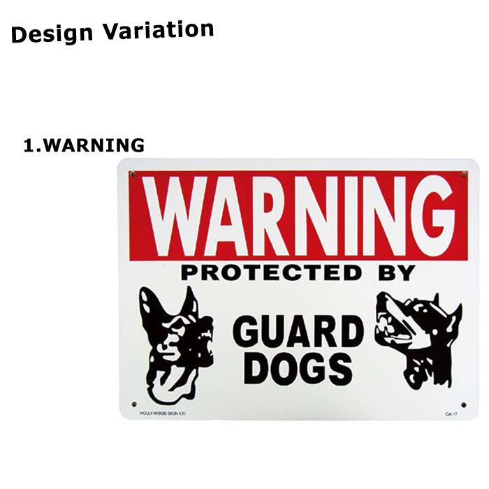 即納】 ドッグサイン セキュリティサイン 猛犬注意 警告看板 サイン