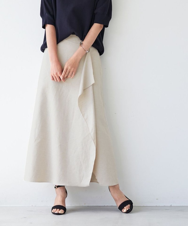 【MICA&DEAL マイカアンドディール】WRAP LIKE SKIRT ラップライクスカート 0124102044 (2COLORS)