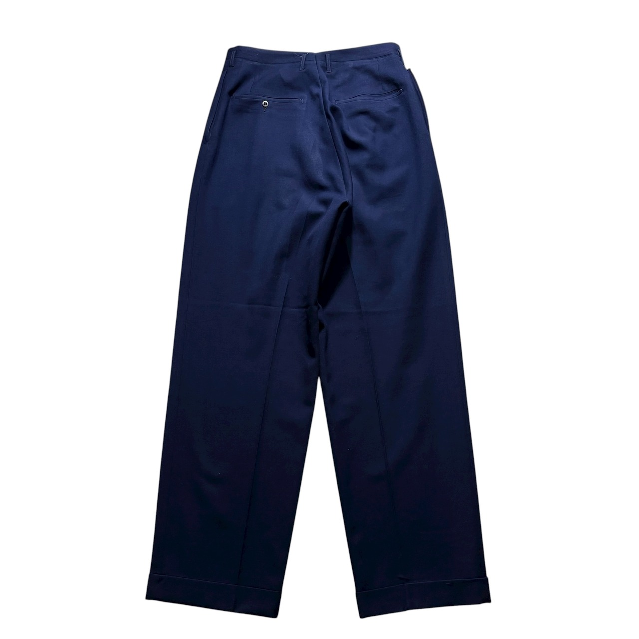 vintage 1960’s navy wool tucked slacks