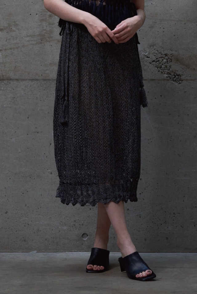 KNIT SKIRT / BLACK