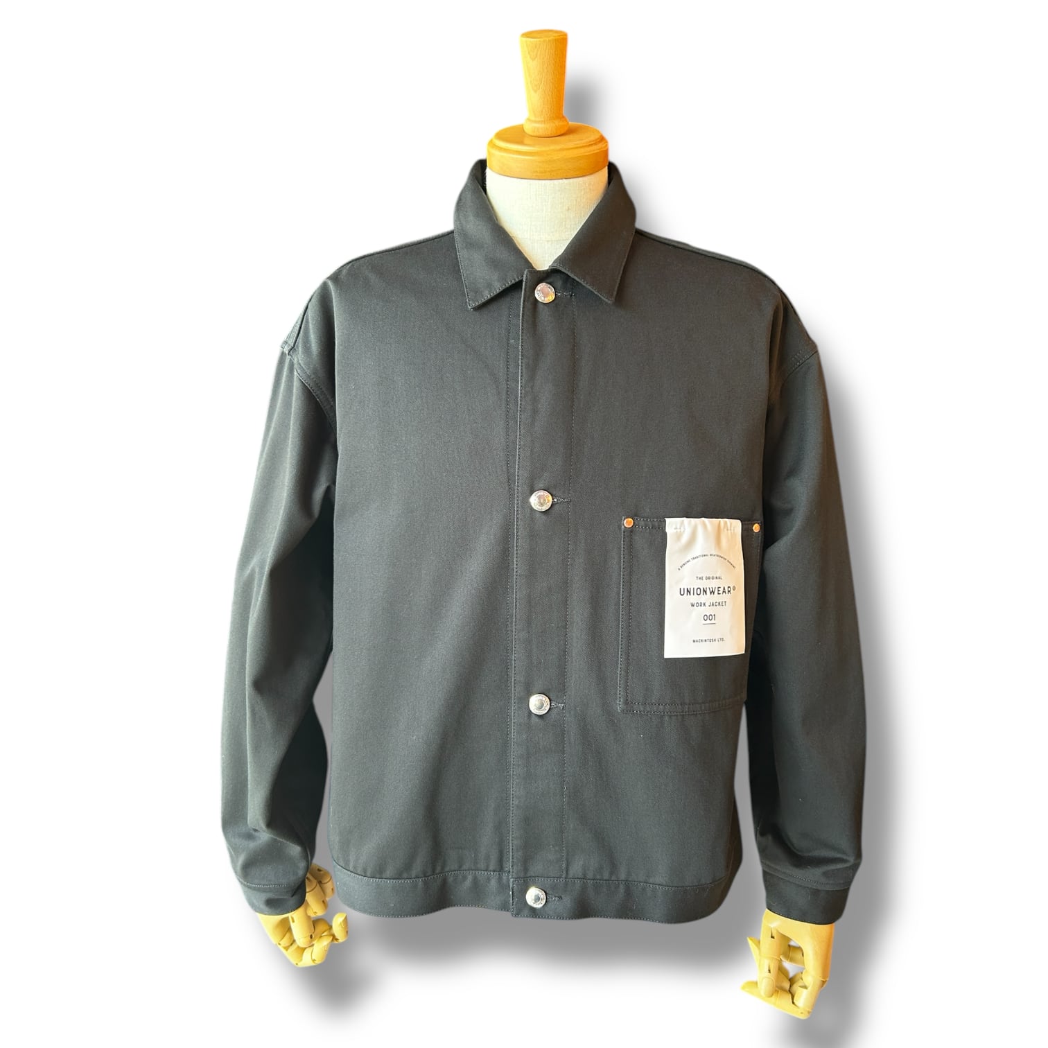 Men's 〗UNIONWEAR WORK JACKET 001-Black【Traditional WeatherWear