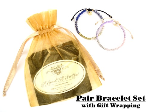 【ペアブレスレットSet】Check Patterned Bracelets&Gift Set[ペアアクセサリー]