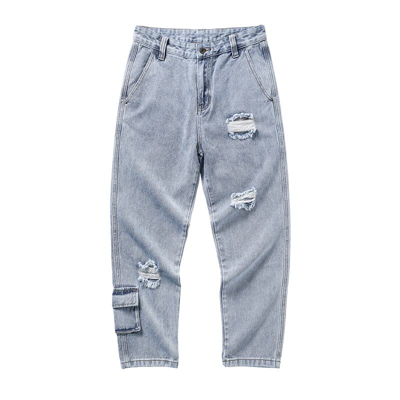 全2色 デニム パンツ ストレート カジュアル 無地 おしゃれ