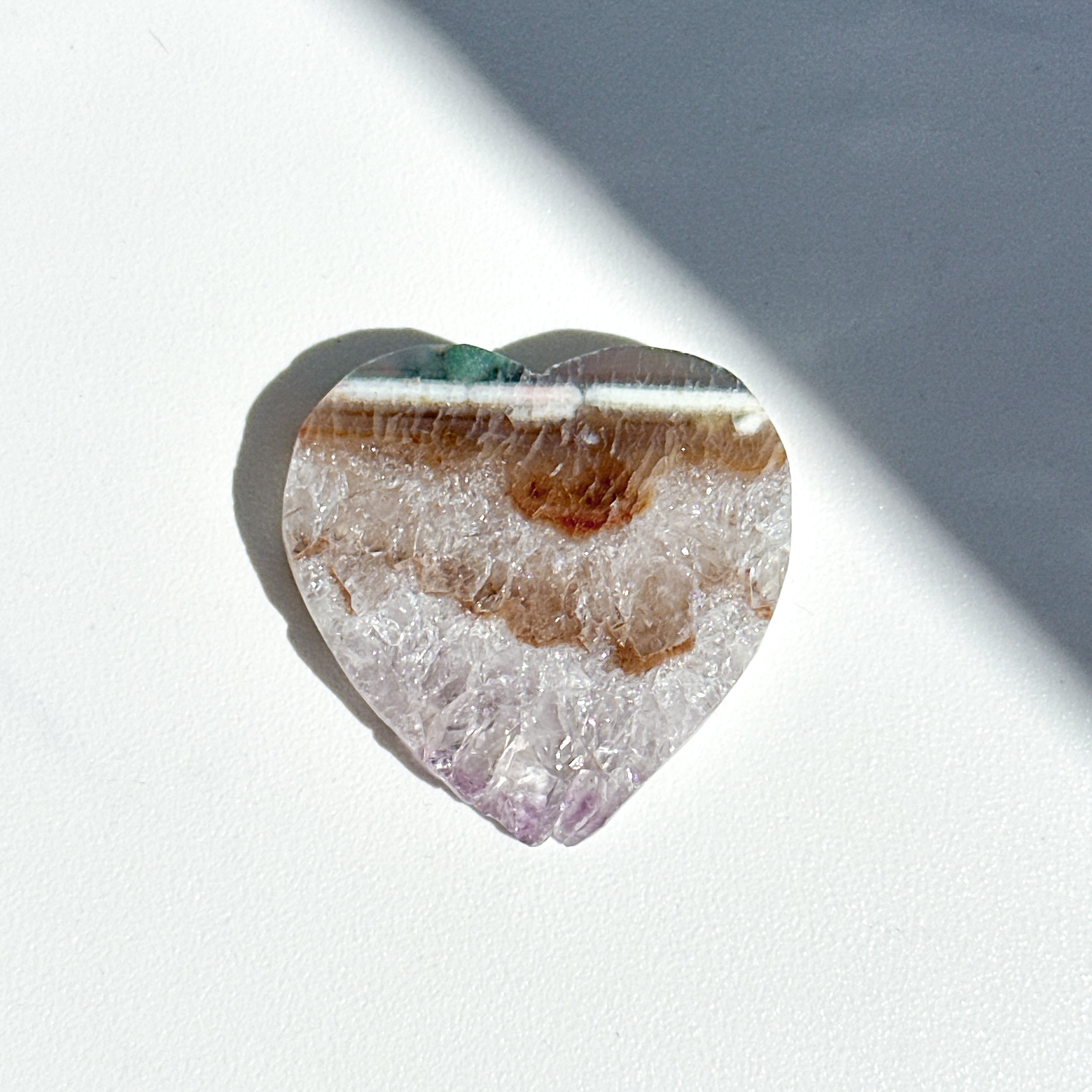 アゲート×アメジスト ハート03◇ Agate× Amethyst ◇天然石・鉱物・パワーストーン・インテリア