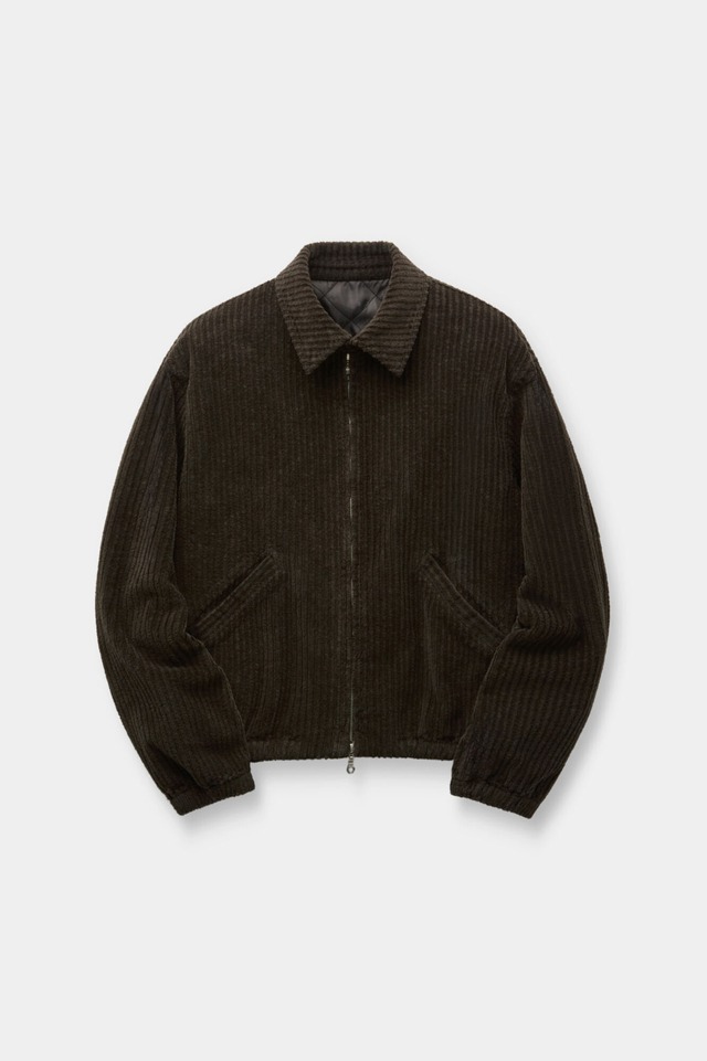 [COOR] Corduroy Dyed Swing Top Quilted Bomber (Grayish Khaki) 正規品 韓国ブランド 韓国通販 韓国代行 韓国ファッション クール クーア クアー 日本 店舗