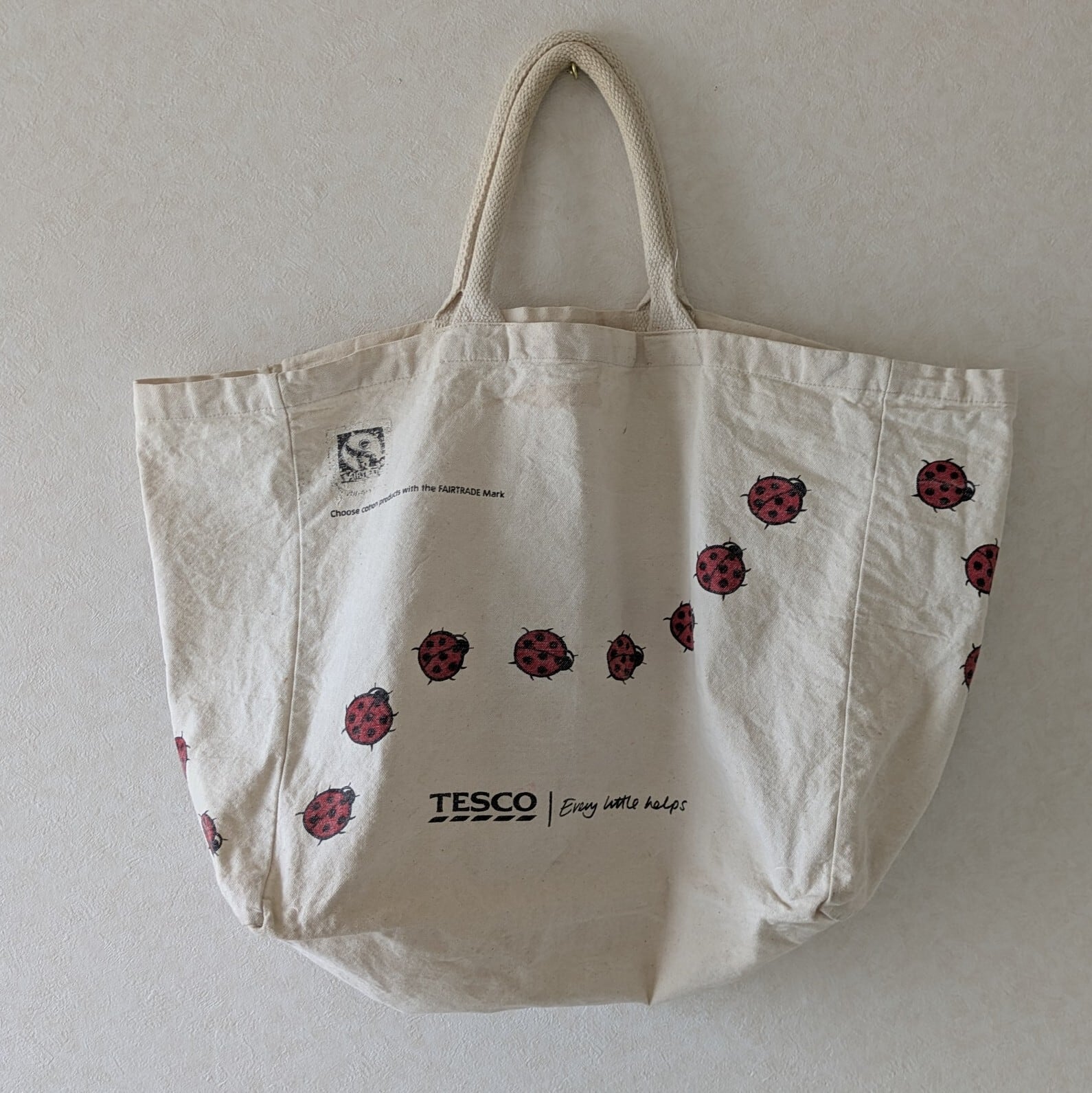 イギリス TESCO エコバッグ コットン てんとう虫 used 古着 | 古着屋