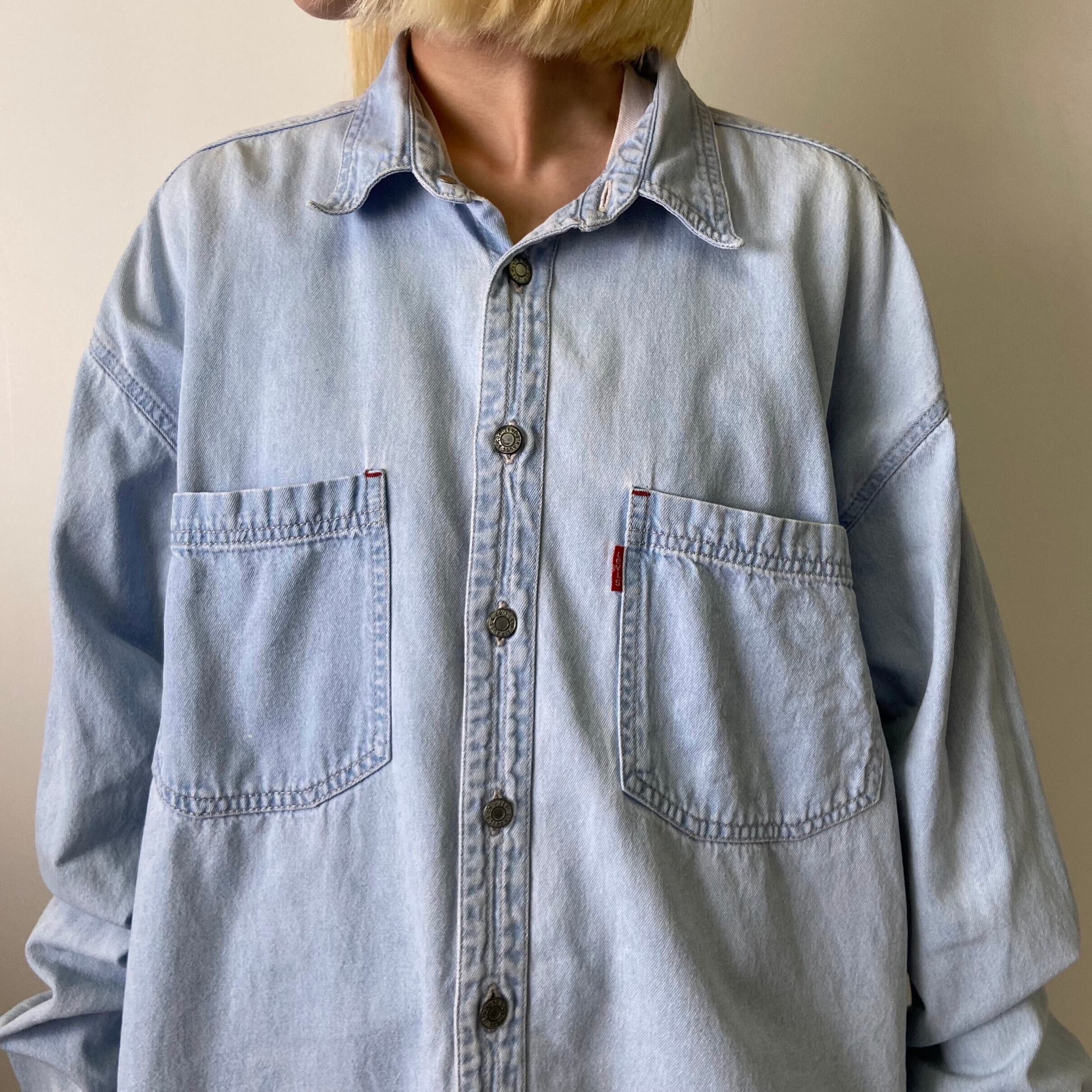 90年代 リーバイス Levi's リーバイス 長袖 デニムシャツ メンズL 古着 90s ヴィンテージ ビンテージ【長袖シャツ】 | cave  古着屋【公式】古着通販サイト