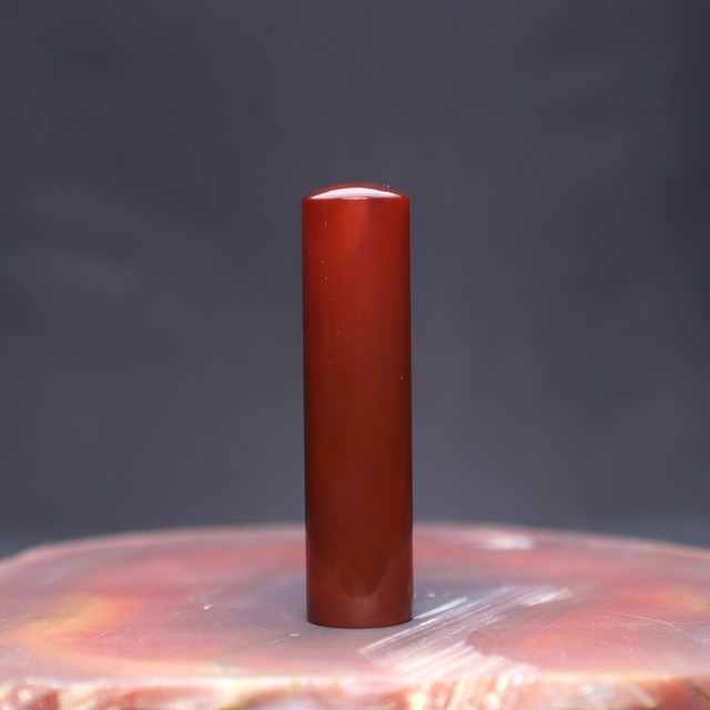 赤メノウ　16.5×60mm　赤瑪瑙　印鑑