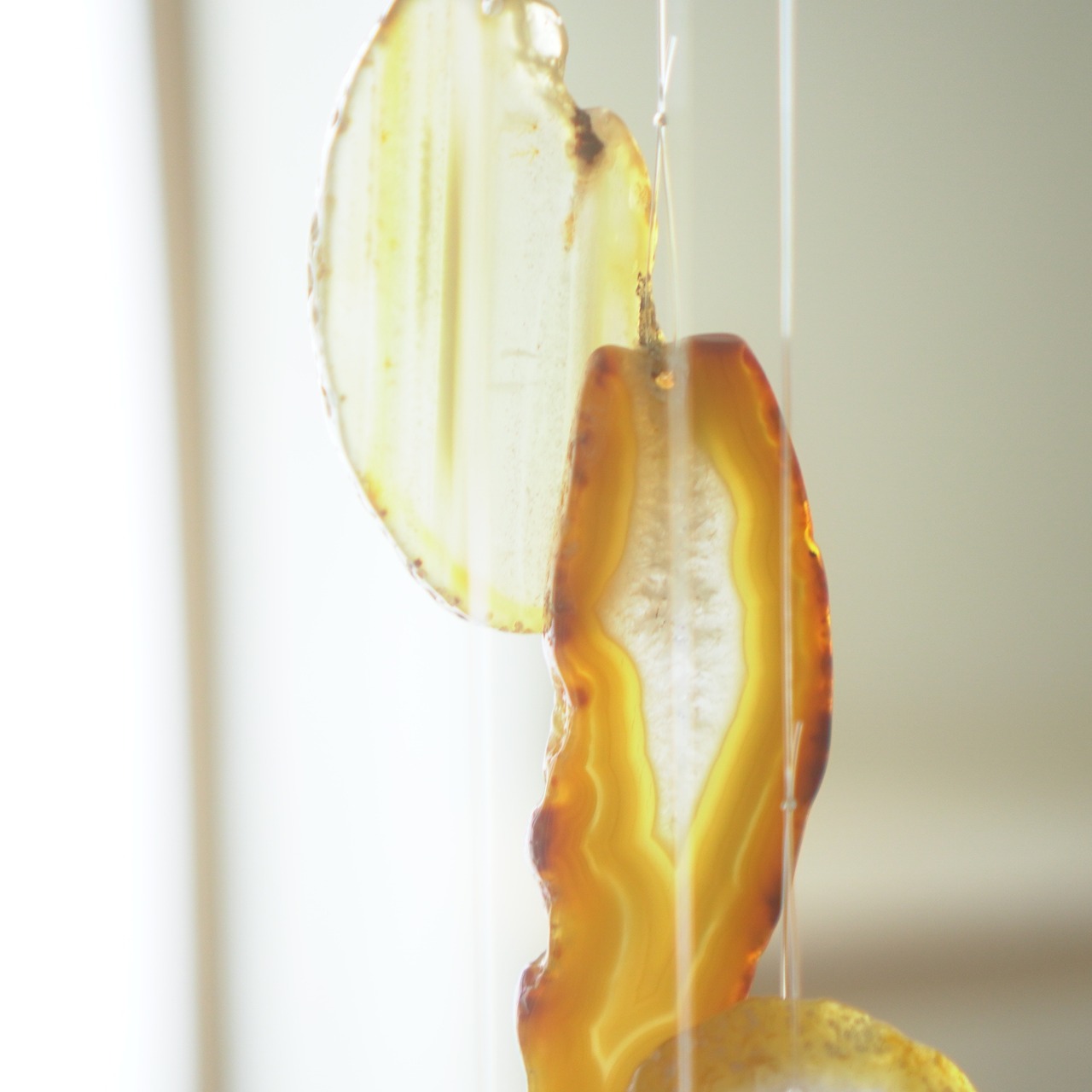 Caramel Ice cream 02 - アゲートヒーリングチャイム / Agate Sun Catcher Wind Chime 679