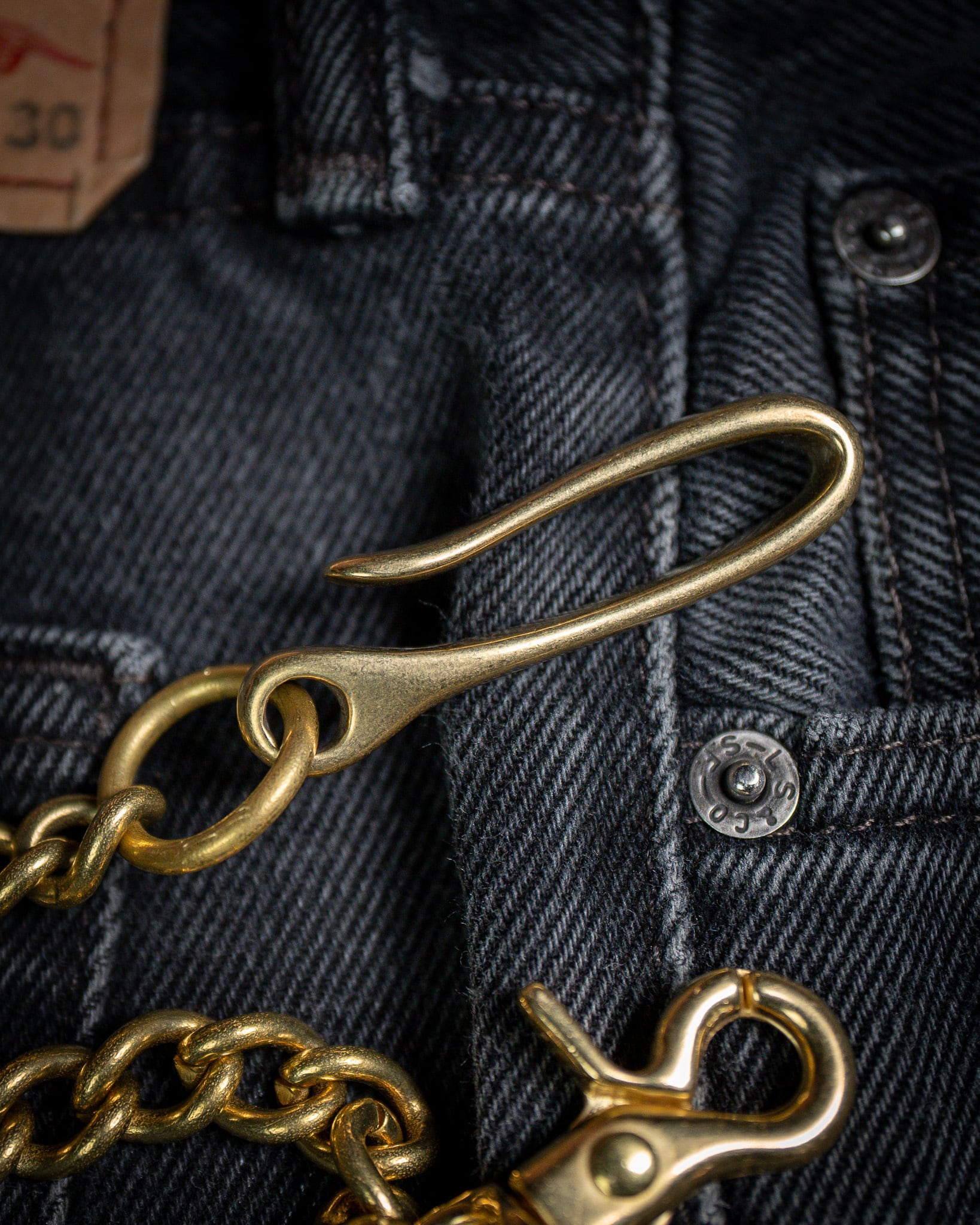 Additive and Line】Wallet Chain Brass Curb Chain WCH-008 新品