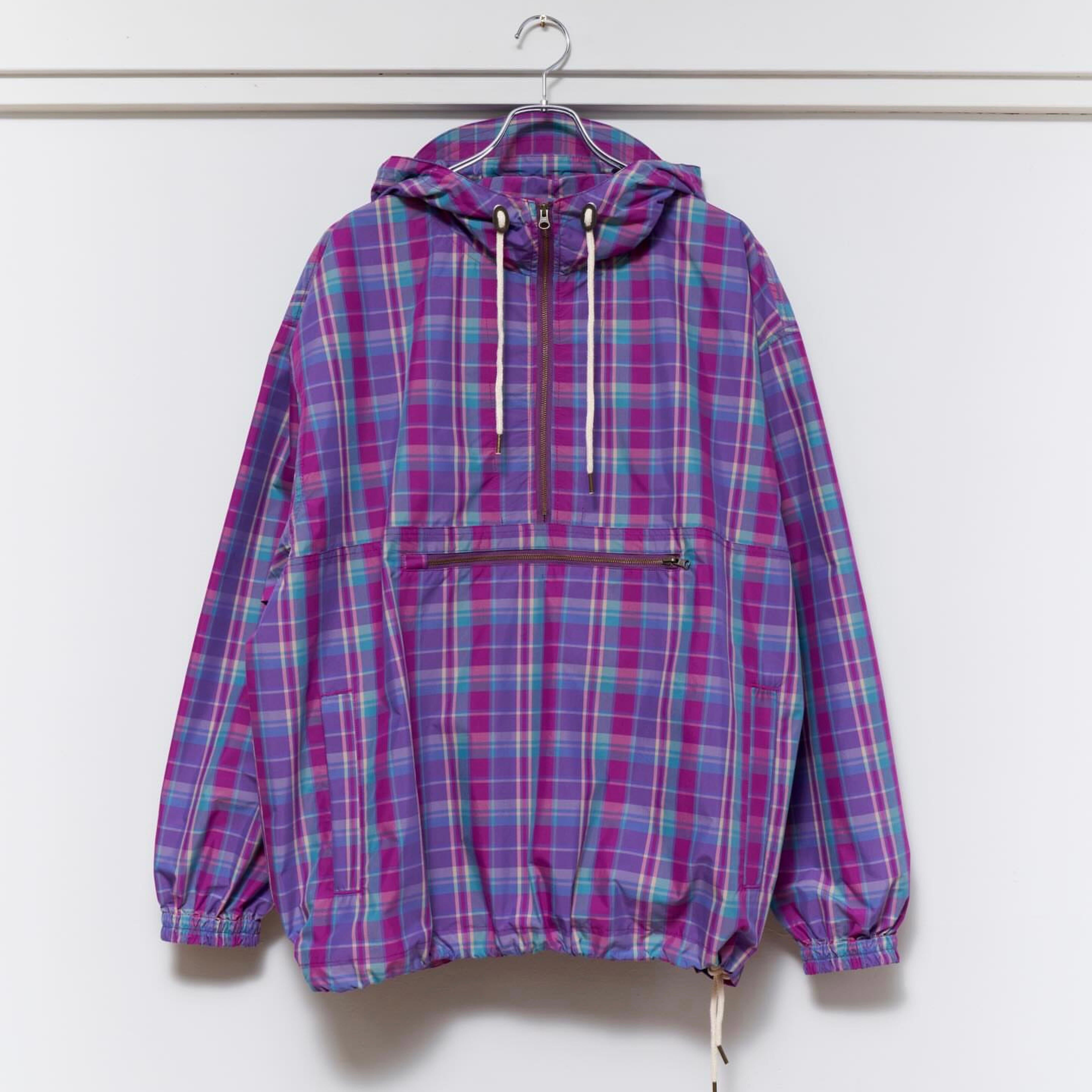 PORTANCE / STAY DRY ANORAK PURPLE CHK | THE NEWAGE CLUB