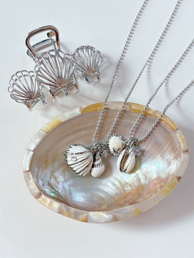 shell ball chain necklace