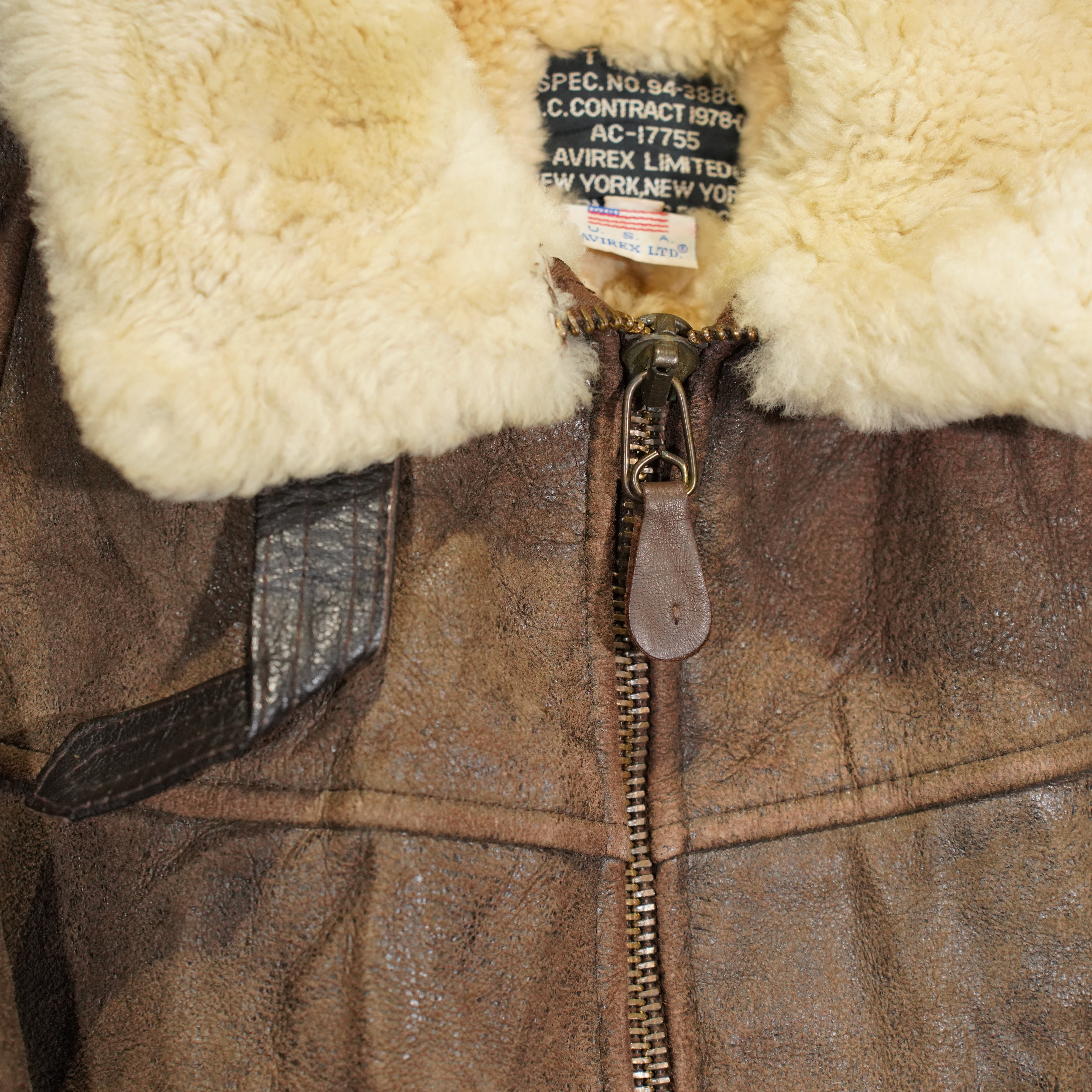 値下げ！AVIREX USA製 B-6 フライトジャケット 36サイズ　希少品！ 80's USA VINTAGE AVIREX B-6 LEATHER FLIGHT JACKET/80年代アメリカ
