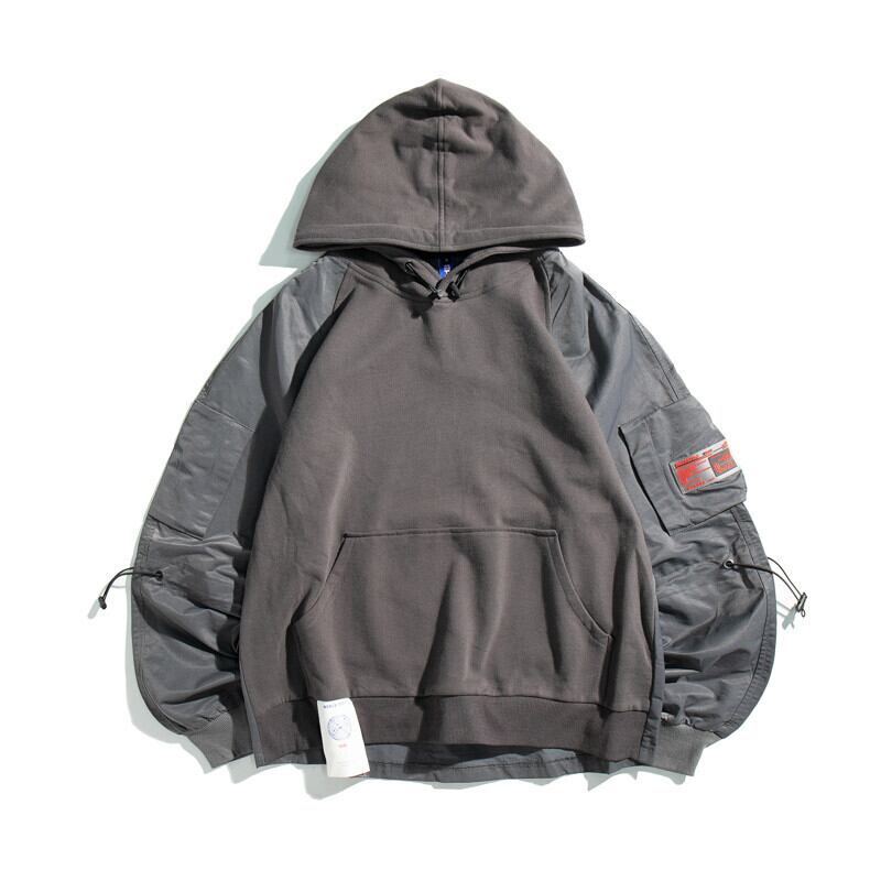 【新作】【送料無料】 Yidao Vintage Autumneseヒップホップスタイルルーズカジュアルボーイズオールマッチセーター長袖マルチポケットフード付きトップ-Alibaba ロング オータム 秋物 ビンテージ ポケット多め hip6-161115952848286