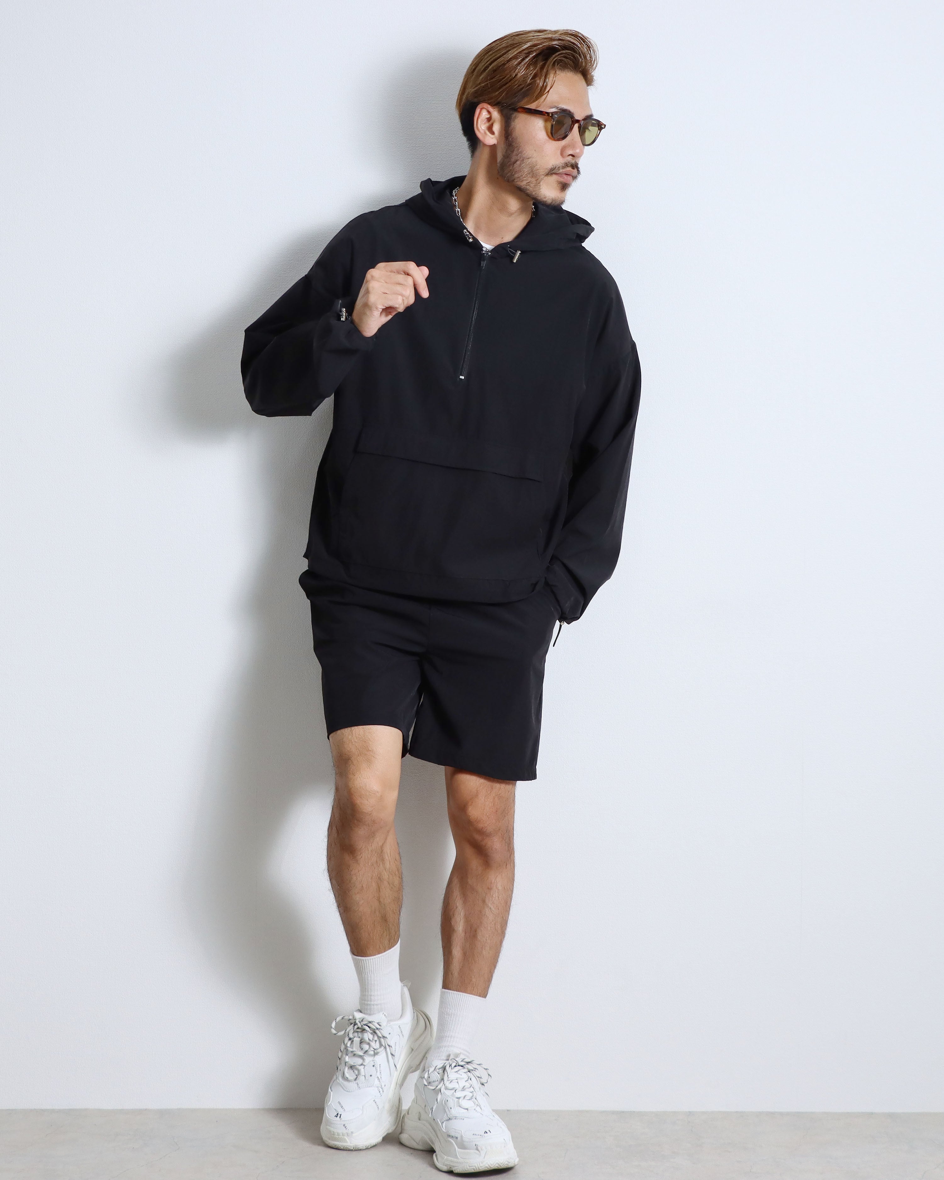 雨にもGOOD!シャカシャカ素材>フード付きナイロンスウェット 雨にもGOOD!シャカシャカ素材>フード付きナイロンスウェット