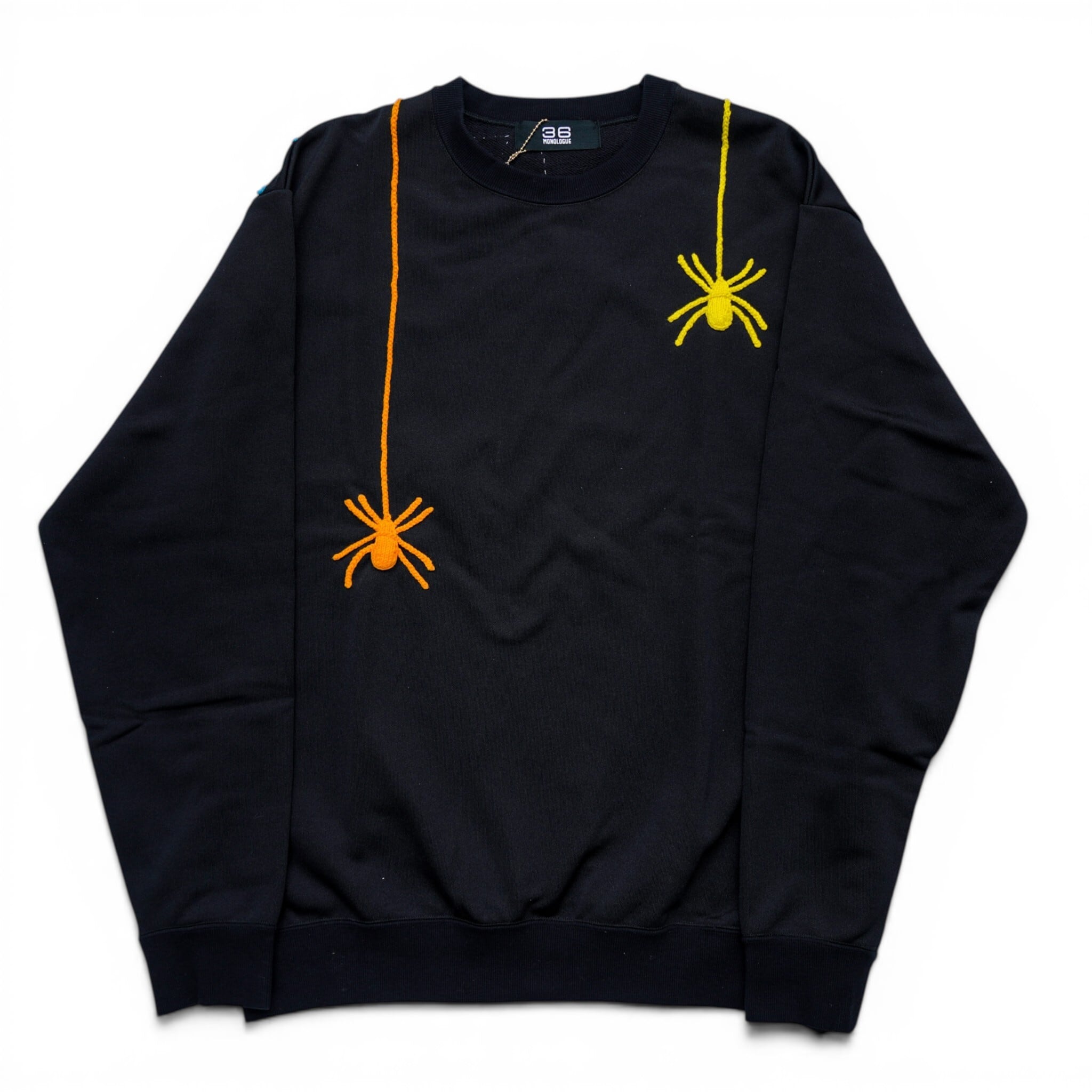 36 monologue 36モノローグ スパイダー ハンド刺繍 長袖 スエット ブラック サイズ2
