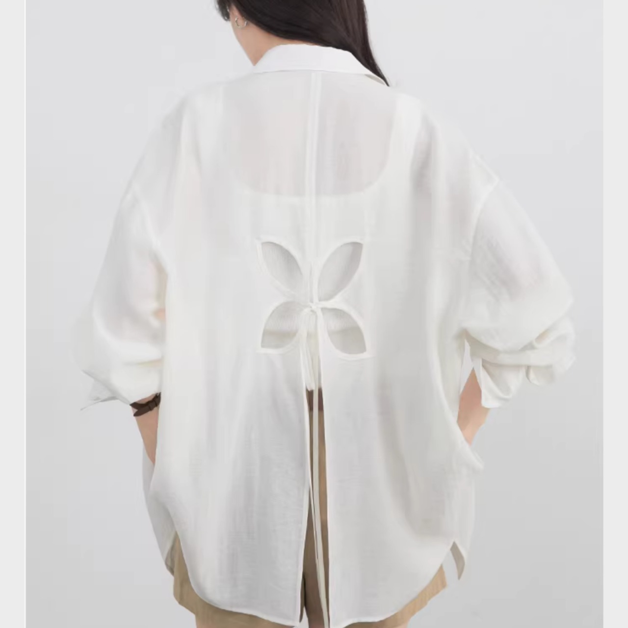 バックシャン スリット オーバーサイズブラウス 00189・画像13