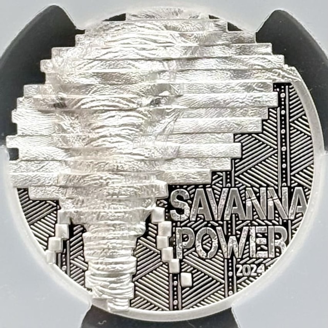 【パオン！限定999枚 最高鑑定】2024年 クック諸島 象 ハイリリーフ 銀貨 2oz PR70 DCAM PCGS FDOI Elephant Reconstruction PF70 #195