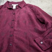 flower embroidery fake suede shirt